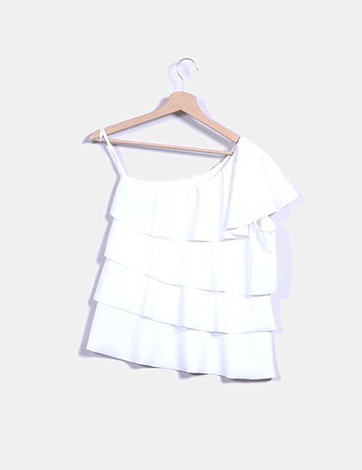 blusa asimetrica blanca