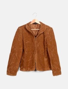 Manteau En Daim Bleu Marine Ellen Tracy – Taille 4, Neuf Avec étiquettes (réf 445)