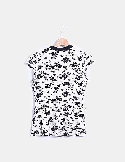camisa blanca flores