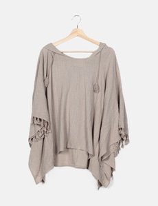 Blouse verte et marron neuve taille unique marque Chantal B