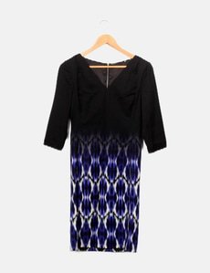 Robe Noire Elie Tahari En Soie Mélangée - Taille 12 (US) - Neuve Avec étiquettes - Modèle Suellen Sans Manches