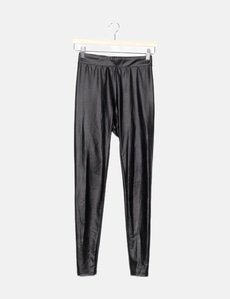 Pantalones Mujer | Bershka PantalóN Legging Rib Negro - Bellavista