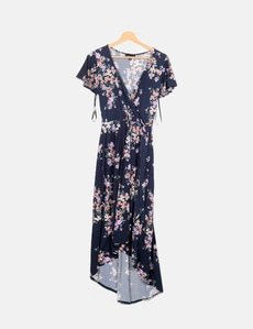 chinese dress ladies Hope & Ivy Womens The Eira Flutter Sleeve Maxi Wrap with Tie Waist Special  Occasion Dress, Lilac, 16 UK : Amazon.co.uk: Fashion main image 0