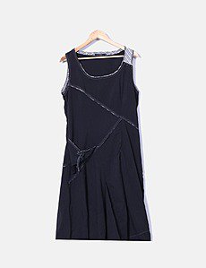 Robe en popeline avec broderie Femme, Beige | Milano