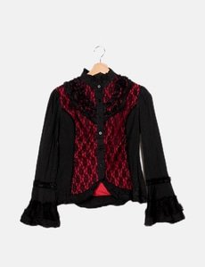 ジャケット・アウター 00s y2k gauze gothic lolita punk jacket Punk Jacket Leather vintage Jacket Skull Jacket y2k Jacket