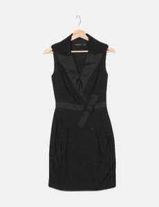 Robe Noire Karen Millen Sans Bretelles - Coton - Taille 8 - Mini - Soirée/Mariage - Neuf Avec étiquettes