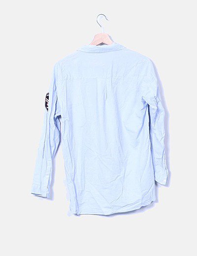 Zara Camisa azul con parches (descuento 71 %) Micolet camisa azul parches zara