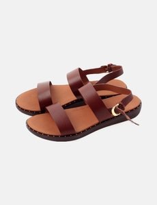 Sandalias Fitflop BARRA Con Tira Trasera Metálica Para Mujer - Negras
