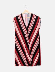 Mango Vestido multicolor rayas