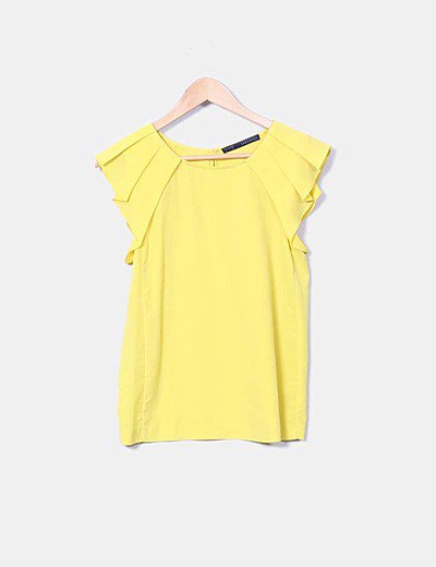 Zara Blusa amarilla hombros plisados (descuento 74 %) Micolet Zara Blusa amarilla plisada (descuento 74 %) Micolet