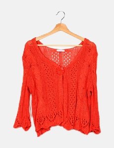 Gilet Long Cardigan Patrice Bréal – Bordeaux – Taille 42 – Neuf Avec étiquettes