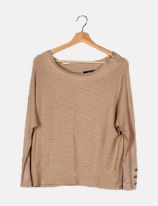 Robe pull à volants beige foncé Fille | Okaïdi & Obaïbi