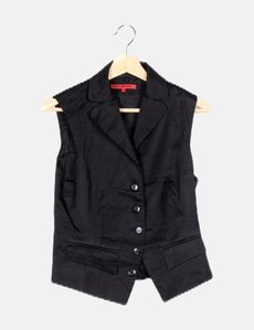 Gilet Hallhuber Femme Noir Taille 36 - Cardigan Ample Décontracté Toutes Saisons