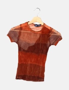 Pull Bisou Bisou - Tricoté Marron Et Noir, Taille S, Occasion Très Bon État