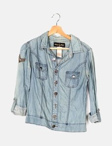 Veste Denim Baby Phat Rose Brillant Taille 6x - Courte, Boutonnée, Neuve Avec étiquette