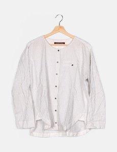 Chemisier Comptoir Des Cotonniers Modèle Icone - Taille 36 En Coton Beige - Occasion Très Bon état