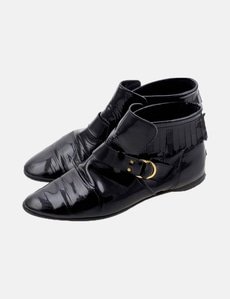 Chaussures Jimmy Choo Talons Hauts Cuir Vernis Beige - Pointure 38 - Occasion