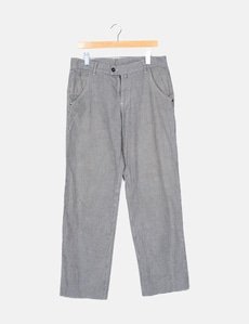 Adolfo Dominguez Pantalón gris pata de gallo