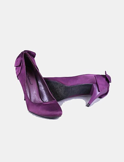 zapatos morados tacon