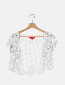 Gilet Dentelle Brodé René Derhy - Taille S - Jaune - Neuf Sans étiquettes