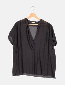 Blouse Fluide American Vintage - Taille M/38, Couleur Blanc & Jaune, Viscose, Occasion Très Bon état