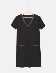 Robe T-shirt Grise BURTON En Jersey/viscose Mélangé - Taille M, Longueur Genou, Occasion Très Bon état