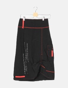 Jupe Asymétrique Femme Marron Foncé - Marque Armand Thiery - Taille 36/38 - Occasion Très Bon état