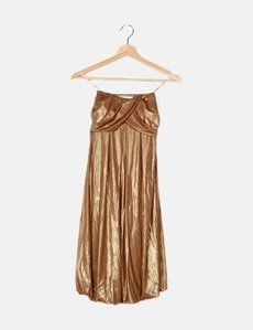 metallic gold maxi dress Gold Metallic Maxi Dress main image 0