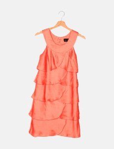 Robe Une épaule Max Et Cléo - Marine Et Or - Taille 6 - Soirée Cocktail - Occasion