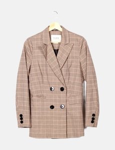 Pull&Bear Blazer multicolor cuadros