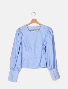 ONLY Blusa azul rayas