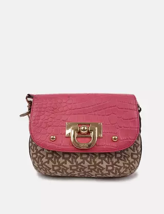 DKNY Bandolera tricolor estampada