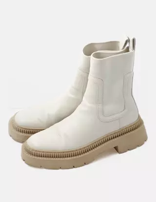 Mango Botín beige plataforma