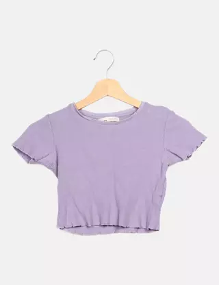 Pull&Bear Camiseta morada casual