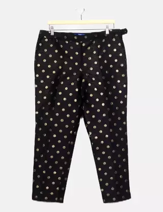 Talbots Pantalon Femme 10P Noir Plat Avant Jambe Droite Signature