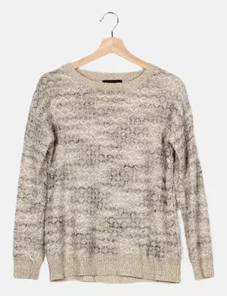Pull Vintage Rouge Framboise Laine/Angora - Taille Unique - Marque Orfeo Negro - Occasion Très Bon État