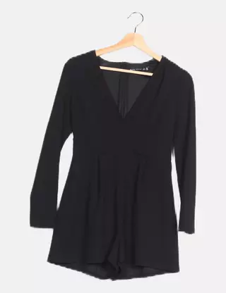 Combinaison Courte (playsuit) Bershka Noir Et Blanc à Motifs - Taille S - Occasion Très Bon état