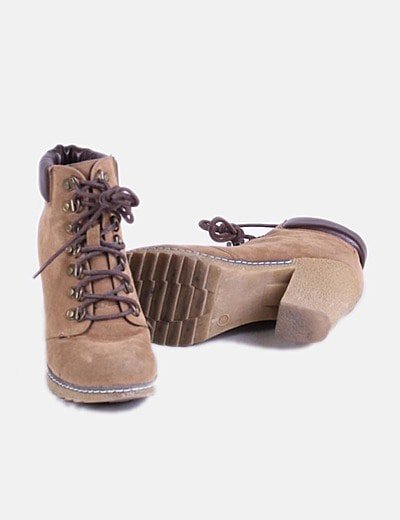 botines marrones tacon