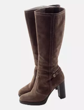 Bottines En Cuir Nero Giardini - Marron - Taille 6 - Occasion (État Correct)